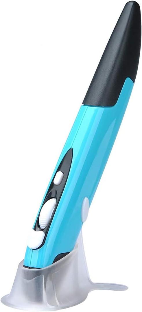 lychee Wireless Optical Pocket Pen Mouse, 2.4GHZ USB Wireless Optical Mini Air Mouse for PC Laptop Notebook Computer Mac (Blue)
