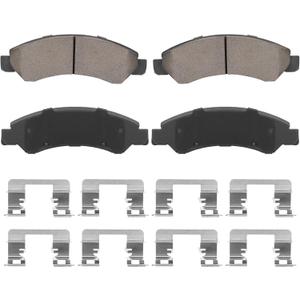 Front Semi-Metal Brake Pads Set for Chevey Silverado 1500 2005-2006, Suburban 1500 2007, Sierra 1500 07, Yukon XL 1500, Tahoe, for Cadillac Escalade ESV/EXT, 4PCS