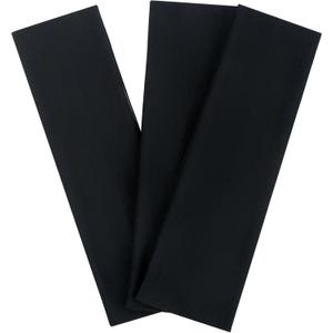 3Pcs Black Headbands for Women Non Slip, Head Bands for Women's Hair. Soft Cotton Cloth Stretchy Thick Headbands for Running and Exercise