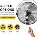 18 Inch High Velocity Metal Wall Mount Industrial Fan