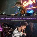 Concert Ear Plugs, 2 Pairs High Fidelity Ear Plugs Noise Reduction with Acoustic Filter  NRR of 22 and 24dB Silicone Ear Plugs for Festival, Nightclub, DJs, Musicians, Noisy Workplace(Purple)