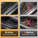 10Pcs for Tesla Model Y Juniper(2025-2026) Carbon Fiber Door Sill Protector with Bumper Guard [Anti-Kick & Keep Clean] Door Sill Guard Cover for Tesla Model Y Juniper Accessories 2025 2026