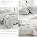 Sanracie Stonewashed Cotton Oversized King Bedspread(128"x120"), Soft Light Wheat Color Extra Large Wide Oversized Quilt Sets Cross Stitch Lightweight Crinkle Coverlet Set 3Pcs for All Season