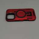 For iPhone 17 Case Compatible with MagSafe,Built-in Camera Ring Stand, 23 FT Military-Grade Drop Protection Magnetic Cover for iPhone 17 6.3'',Red