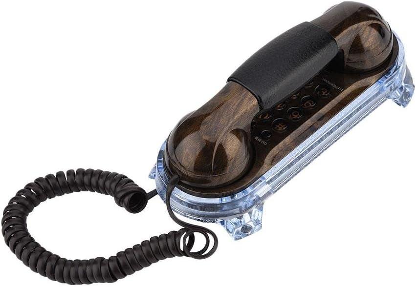 Wendry Corded Phone, Landline Phone, Retro Telephone with Ergonomic Design, Wall Mounted Telephone Corded Phone for Home Hotel (Red copper)