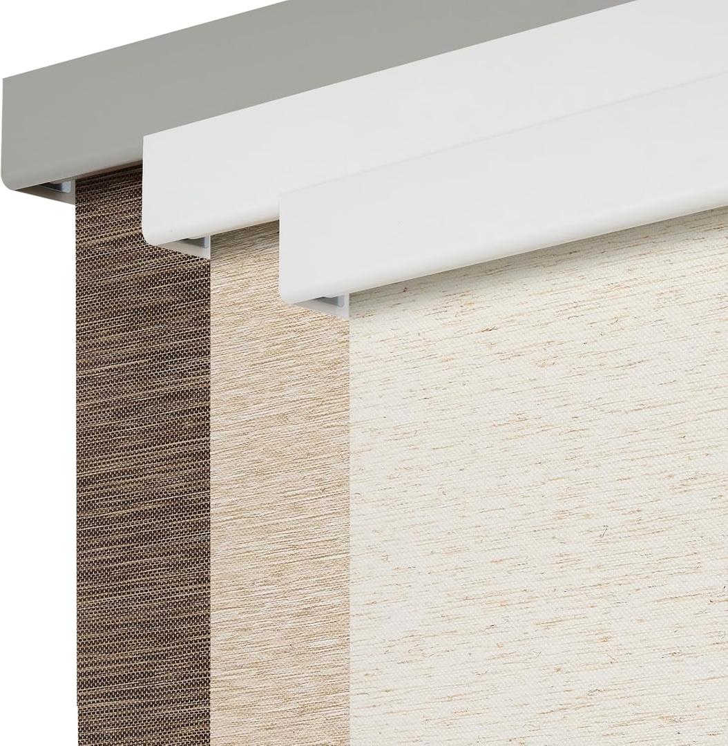 Persilux Free-Stop Cordless 100% Blackout Roller Blinds for Windows Blinds with Natural Woven Fabric UV Protection Privacy Thermal Insulated Roller Shades for Windows, Bedroom, Cream 33" W x 72" H