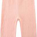 Toddler Girls Summer Outfits Clothes Sleeveless Pant Set Solid Color 100% Cotton Strap Ruffle Baby Clothes 6M~5T (12~18M, Light Pink)