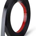 Gaahing 196.8" x 0.5" Brushed Black Molding & Wall Trim, Flexible Peel and Stick Decorative Strip for Tile, Mirror, Ceiling, Floor, Panel, Cabinet