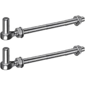Pair of J Bolts Gate Hinges Steel Metal Farm Gate Hinges Smooth Swing Gate Hinges Quick Installation for Rusts Frees Use