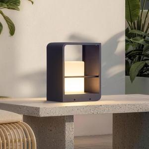 Solar Outdoor Table Lamp LED, IP65 Waterproof Lamps, Dimmable Outdoor Solar Lanterns with Remote Brightness & Timer Control, Smart Tabletop Lights Dusk to Dawn for Patio Decor Camp Outside