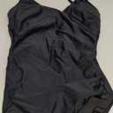 B2prity Women's One Piece Swimsuits Tummy Control Front Cross Bathing Suits Tie Back Slimming V Neck Swimwear(Black, Small)