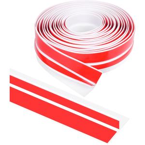 Door Draft Stopper for Side of Door Frame 1.37 in x 20 Ft T-Shaped Silicone Weather Stripping Door Seal Strip Draft Blocker - White