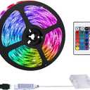 2m/6.6FT Battery Powered Led Strip Lights, LED Strip with 24 Keys Remote Control, RGB Led Rope Lights for Party and DIY Decoration (1 PACK)