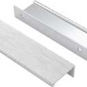 Peaha 10 Pack Kitchen Cabinet Handles 3-3/4 inch Brushed Nickel Pulls for Dresser Drawers Door Edge Finger Pull Hardware (Hole Centers:3-3/4in(96mm))