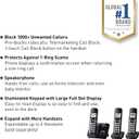 Panasonic Cordless Phone with Advanced Call Block, Bilingual Caller ID and Easy to Read Large High-Contrast Display, Expandable System with 3 Handsets - KX-TGD813B (Black)