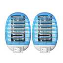 Bug Zappers Indoor, Flying Insect Trap Plug-in, Mosquitoes Killer, Fly Traps for Indoors, Mosquito Zapper Gnat Moth Catcher for Living Room, Home, Bedroom, Office, Patio, Kids & Pets - 2 Packs