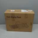 TOOLF Expandable Dish Rack, Dish Drying Rack for Kitchen Counter, Foldable Dish Dryer Rack, Stainless Steel Dish Drainer Racks with Cutlery Holder, Collapsible Dish Drying Racks Large Size,Gray