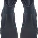 XUKER Neoprene Diving Boots, 5mm 3mm Water Shoes Wetsuit Booties Men Women with Anti-Slip Rubber Sole Side Zipper (Black, S)
