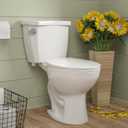 Two-Piece Toilet, DeerValley ADA American Standard Toilet 12" Rough in 11.28 GPF Power Flush Two-Piece Elongated Toilets for Bathrooms Comfort Height High White (Toilet Seat Included)