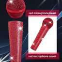 Mr.Power Steel Mesh Microphone Heads + Sparkle Mic Handheld Decorative Sleeves