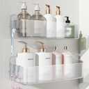 Nieifi Adhesive Wall Shelf, Shower Shelves, Shower Organizer for Bathroom Organization (A-Clear, 2 pieces)