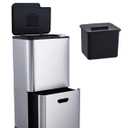 Garvee Dual Trash Can for Kitchen, 2 Compartment (33L + 28L) Garbage Can