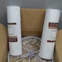 Set of 2 White Tall Linen Drum Lamp Shades Modern Lamp Shade 10" Top x 10" Bottom x 10" High (Spider) Medium Lampshade for Table & Beside Lamp  Lampshades Replacement By GO&SO