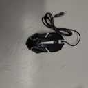 RGB Gaming Mouse, LED Backlit, USB Wired, Black with Blue Lighting