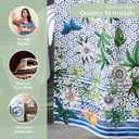 Maison d' Hermine Shower Curtain 100% Cotton One Panel 70"x72" Washable Fabric Shower Curtains for Bathroom, Easy Hanging with 12 Button Holes - Home Hotel Resort Spa Spring Summer - Passiflora