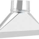 4-Inch Diameter Galvanized Transition for Rectangular to Round Duct,3-1/4-Inch x 10-Inch to 4-Inch, Galvanized Round Transition Connecting HVAC Duct Pipe Fittings