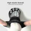 PUPTECK Anti-Slip Dog Socks with Double Sides Grips for Small Medium Large Dogs Hardwood Floors Prevents Licking, Dog Shoes for Hot Pavement Traction Control Paw Protector for Senior Dogs, Grey L (Large (4 Count))