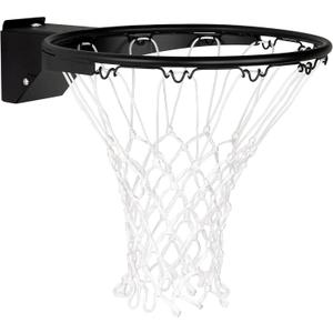 Basketball Rim Replacement, Single-Spring Breakaway Basketball Rim Outdoor Indoor, Universal 18 Inch Heavy Duty Basketball Hoop Rim and Net