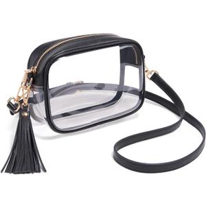 Yarnic Clear Bag Stadium Approved PVC Transparent Crossbody Purse for Concert Sports Event Small Women Cross Body Bags
