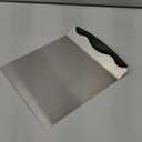 Cake Safe Lifter - 10" x 8" Stainless Steel Pizza Transfer Shovel Square Cake Tray Moving Plate Tool Cookie Spatula HKI7102c (Black)