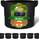 Gardzen 6-Pack 30 Gallon Grow Bags, Aeration Fabric Pots with Handles, Heavy Duty Cloth Pots for Plants