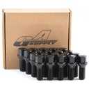 GAsupply 14x1.5 28mm Shank Lug Bolts, 20pcs Black Conical Seat 56mm Tall Lug Studs for Wheel Spacers, 17mm Hex