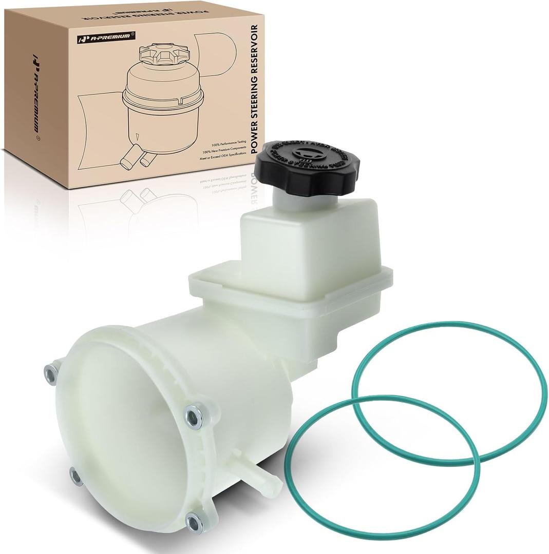 A-Premium Power Steering Reservoir/Tank with Cap Compatible with Dodge Charger 2011-2019, Challenger 2011-2014 & Chrysler 300 2011-2014, 3.6L 5.7L
