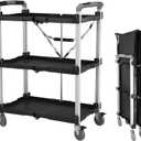Olympia Tools 85-189 Pack N Roll Collapsible Service Cart, XL, 300LB Capacity, Black