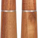Cole & Mason Marlow Wood Mill Set - Balanced Salt and Pepper Grinders - Refillable Spice Tools - Adjustable Salt and Peppercorn Grinder Settings - Acacia Wood