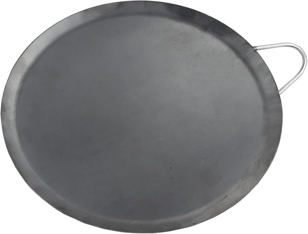 Comales Para Tortillas Grande Para Estufas for Tortillas y Quesadilla Carbon Steel Heavy Duty Metal Handle (8.25 Inch)