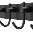 VAEHOLD Wall Hooks for Hanging, Black Coat Rack Wall Mount with 6 Coat Hooks, Towel Hanger, Hat Hooks, Robes Hook in Bathroom, Bedroom, Kitchen, Living Room