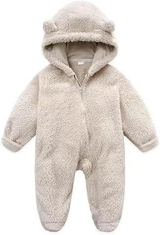 UVIPC Newborn Baby Bear Fleece Outfit Footie Jumpsuit Winter Romper Snowsuit outfit Bear Suit Warm Hooded Outfits 50 cm/3M UVIPC Newborn Baby Bear Fleece Outfit Footie Jumpsuit Winter Romper Snowsuit outfit Bear Suit Warm Hooded Outfits 50 cm/3M