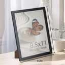 Memory Island 8.5x11 Document Certificate Frames for Wall and Tabletop Display, 8.5 by 11 Black Picture Frames with HD Plexiglass, Set of 15