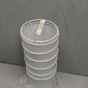 LAMPWELL VIRGO Clip-on Chandelier Lamp Shades,Set of 6,Small Barrel,5.2"4"H5.2",Fabric, Handmade,Traditional Decorative,ONLY FOR CANDLE BULB,Offwhite