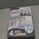 4 Pack XXL Jumbo Vacuum Storage Bags, Extra Large Vacuum Seal Bags for Comforters, Bedding, Blanket Storage, Giant Space Saver Bags for Huge Stuffed Toy(47.2x35 in)