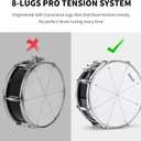 Snare Drum Kit, 14" x 5.5" Marching Snare Drum + Storage Padded Bag + Silent Mute Pad + Pair Of 5A Drumsticks + Drums Key, Portable Drums Hardware Set for Adults (Black)