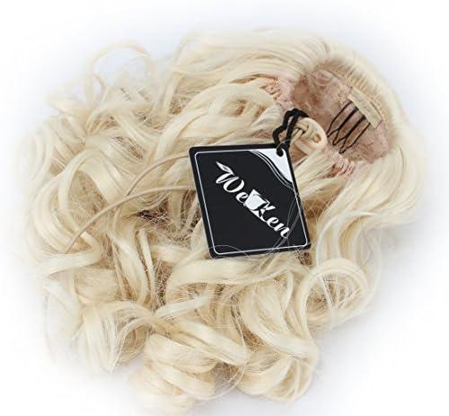 WeKen Hair Bun Medium Long Curly Synthetic Hairpiece Blonde