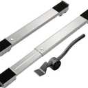 Washing Machine Roller Mover, Extendable Metal Holder Bracket with 24 Wheels, Load 150 KG, Home Appliance Dryer Refrigerator Roller Mover with Foot Brake, 3 Color (Color : Silver)