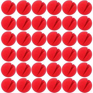 TIHOOD 30PCS 2"x2" Red Circus Clown Nose Bulk for Party Halloween Costume Supplies Christamas