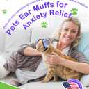 Calming Earmuffs for Cats and Small Dogs - for Anxiety Relief - Noise Canceling for Fireworks, Thunderstorms, Pet Grooming & Force Drying - Dog Ear Muffs Noise Protection (Blue, Medium)
